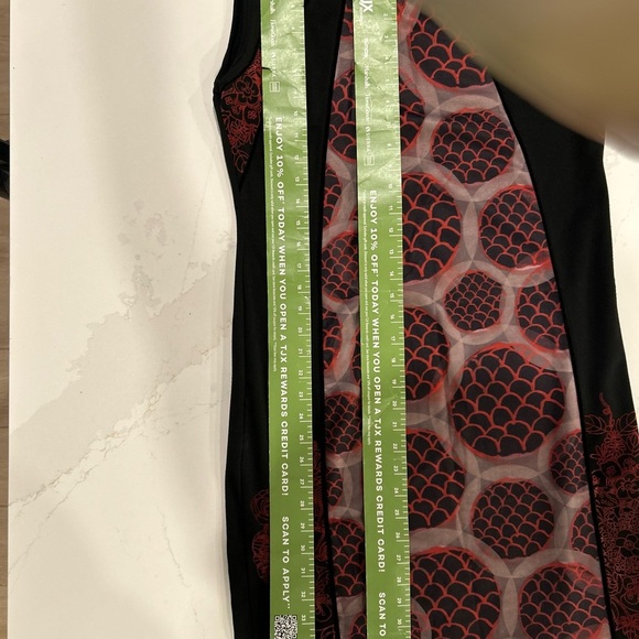 Vintage Red and Black Hexagonal Patterned Dress NWT XL - Picture 9 of 16